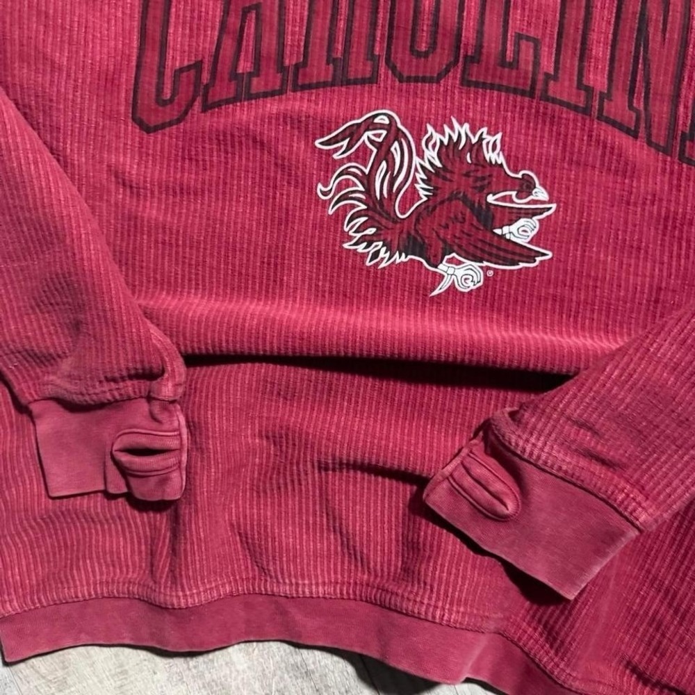 Vintage 2000z striped soft Carolina college long sleeve sleeve holes shirt - Picture 2 of 5